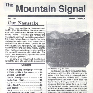 Newspaper cover "Mountain Signal"