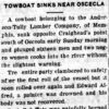 "Towboat sinks near Osceola" newspaper clipping