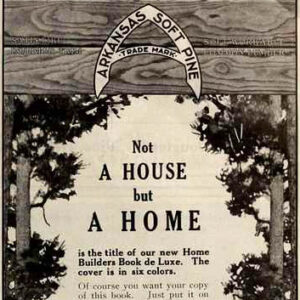 Newspaper ad saying "Not a house but a home"