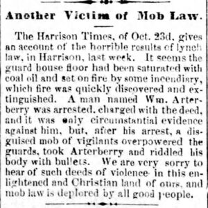 "Another Victim of Mob Law" newspaper clipping