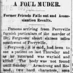 "A Foul Muder" newspaper clipping