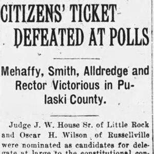 "Citizens' Ticket Defeated at Polls" newspaper clipping