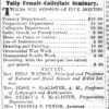 "Tulip Female Collegiate Seminary" newspaper clipping