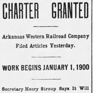 "Charter Granted" newspaper clipping