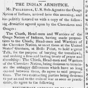 "The Indian Armistice" newspaper clipping