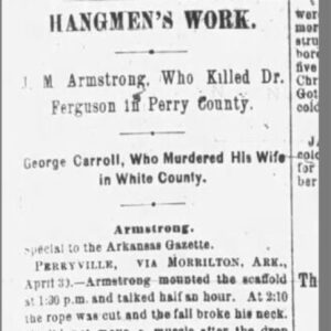 "Hangmen's Work" newspaper clipping