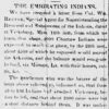 "The Emigrating Indians" newspaper clipping