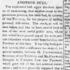 "Another Duel" newspaper clipping