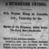 "A Murderer Swings" newspaper clipping