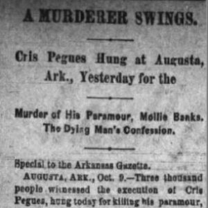 "A Murderer Swings" newspaper clipping