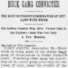 "Buck Gang Convicted" newspaper clipping