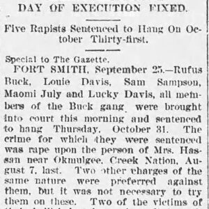 "Day of Execution Fixed" newspaper clipping