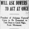 "Will ask Bowers to act at once " newspaper clipping