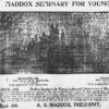 "Maddox Seminary for Young Ladies" newspaper clipping