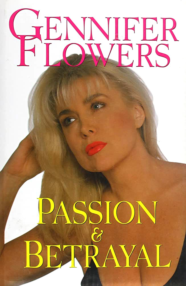 Book cover featuring white woman with blond hair and bright lipstick