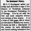 "The Goodspeed History" newspaper clipping