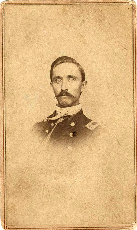White man with mustache in formal military garb