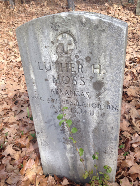 Gravestone "Luther H. Moss"