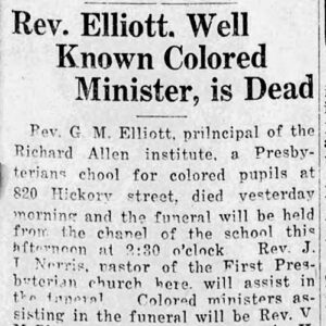 "Rev. Elliott