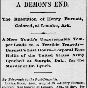 "A Demon's End" newspaper clipping