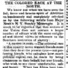 "The Colored Race at the North" newspaper clipping