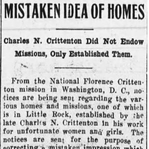 "Mistaken Idea of Homes" newspaper clipping