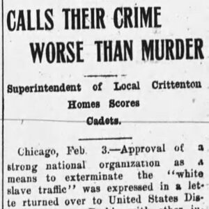 "Calls Their Crime Worse than Murder" newspaper clipping