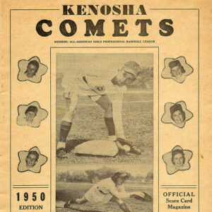 Scorecard with photos of players "Kenosha Comets"