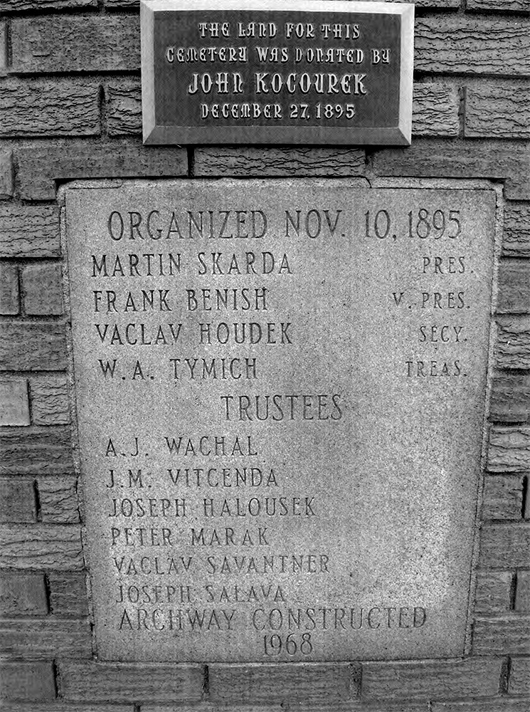 Names listed on concrete plaque
