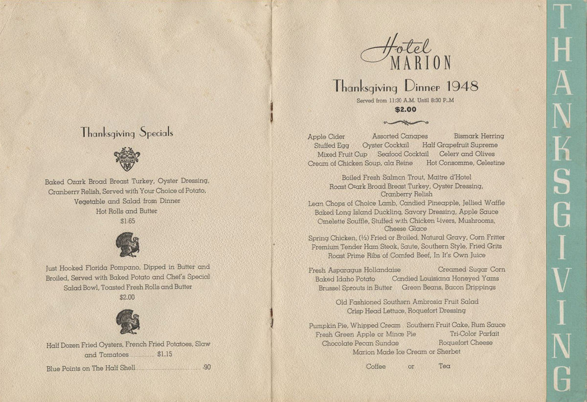 Restaurant menu "Hotel Marion"
