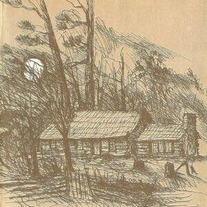 Line drawing of cabin