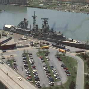 Military ships at dock