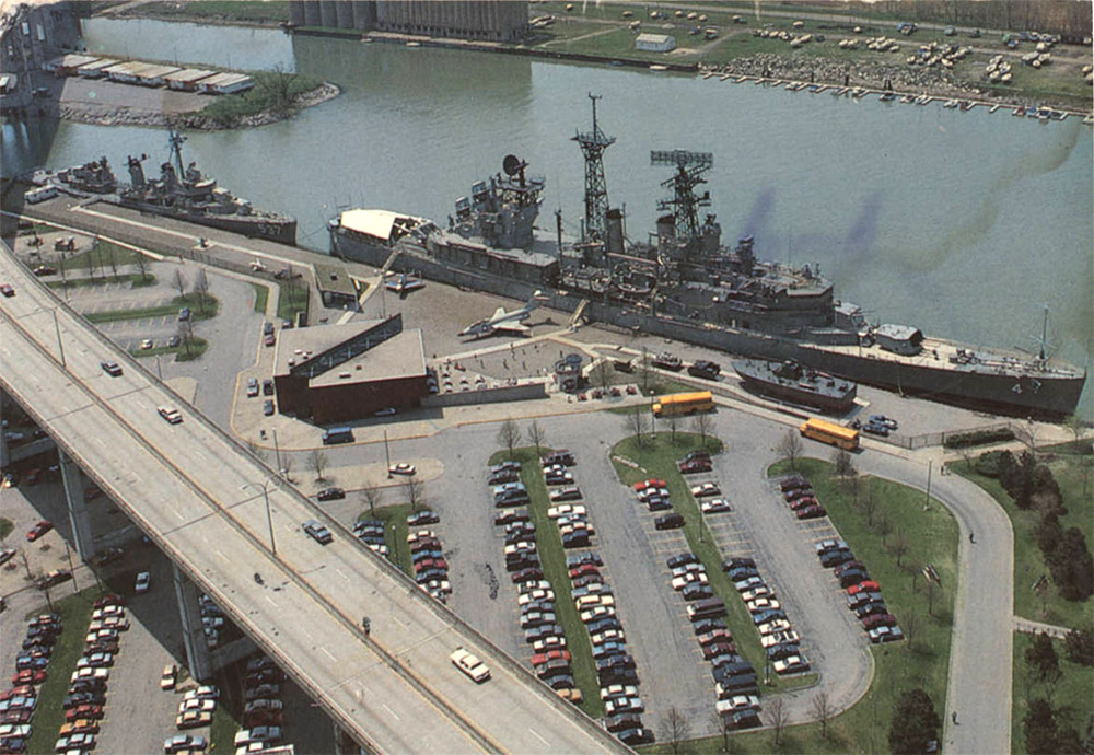 Military ships at dock