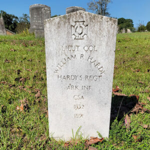 Gravestone engraved with "Lieutenant Colonel William R. Hardy