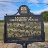 Sign referring to the Skirmish at Haguewood Prairie