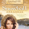 Romance book cover featuring a white woman in a parka standing in the snow