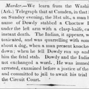 "Murder" newspaper clipping