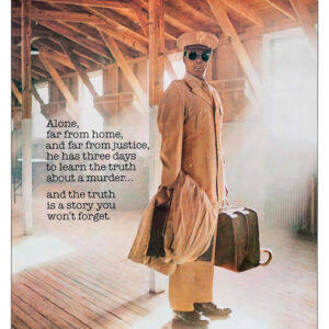 Movie poster featuring African American man in military dress and sunglasses carrying suitcase