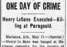 "One Day of Crime" newspaper clipping