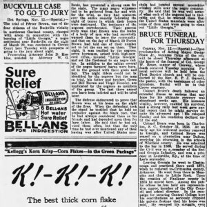"Buckville Case to go to Jury" newspaper clipping
