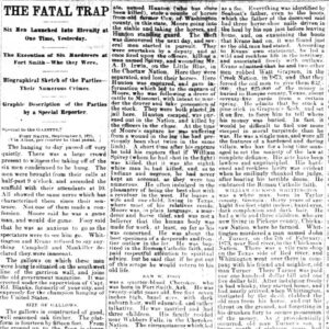 "The Fatal Trap" newspaper clipping