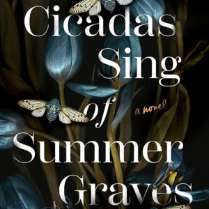 Book cover featuring cicadas and flowers