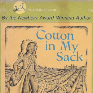 Book cover featuring a drawing of a young woman picking cotton