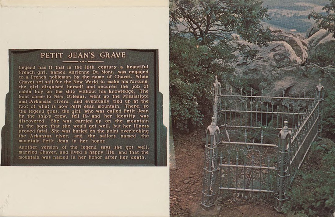 Plaque about a grave and a grave inside a fence