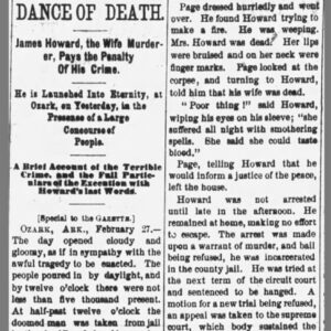 "Dance of Death" newspaper clipping