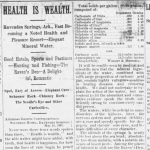"Health is Wealth" newspaper clipping