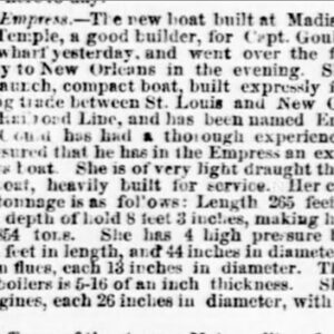 "The Empress" newspaper clipping