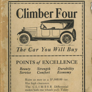 Advertisement featuring automobile "Climber Four